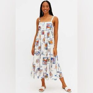 Anthropologie Paper Heart Linen Maxi Dress